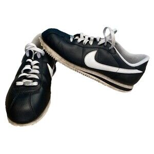 Nike Cortez Classic Leather Black White Swoosh 317266-011 Women’s Size US 11